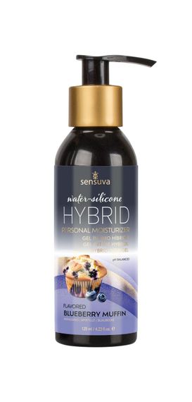 Змазка водно-силіконова Sensuva Hybrid Blueberry Muffin 125мл без цукру, можна для оральних пестощів