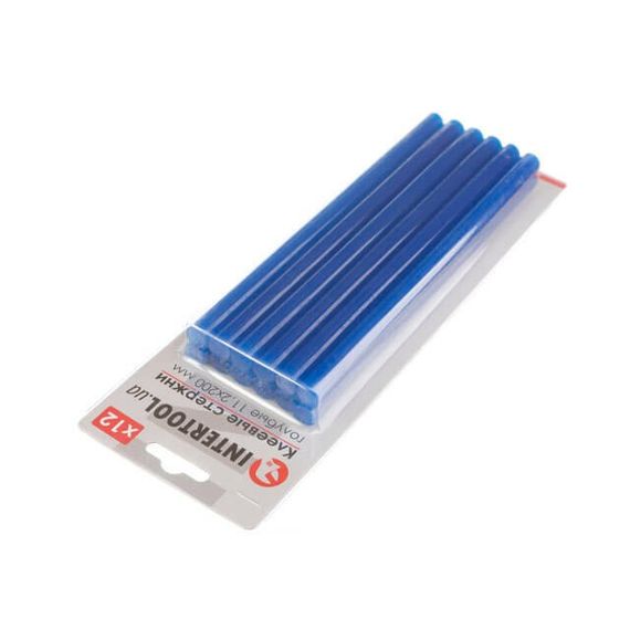 Комплект стрижнів клейових блакитних 11,2*200 мм, 12 од. INTERTOOL RT-1053 | Зображення 1