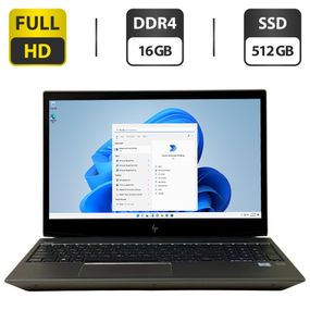 Ноутбук HP ZBook 15v G5 / 15.6" (1920x1080) IPS / Intel Core i5-8300H (4 (8) ядра по 2.3 - 4.0 GHz) / 16 GB DDR4 / 500 GB SSD M.2 / Intel UHD Graphics 630 / WebCam / Windows 10 Pro б/в