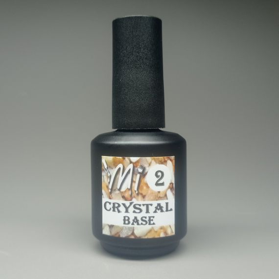 Crystal base Mi #2 (молочна база із золотою поталлю) 15мл (пляшка з пензликом)