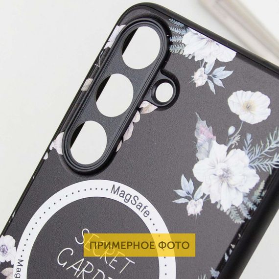 TPU+PC чехол Secret Garden with MagFit для Samsung Galaxy S23 FE Black | Зображення 5