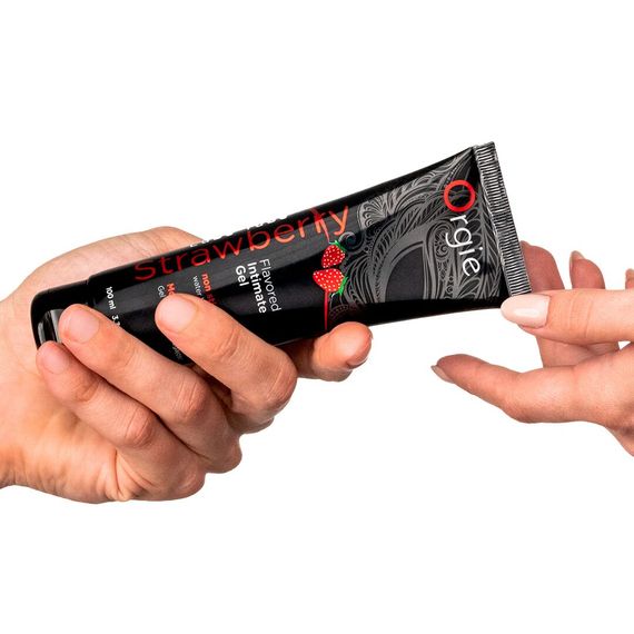 Лубрикант на водній основі Orgie Lube Tube Strawberry, 100 мл, зі смаком та ароматом полуниці | Зображення 1
