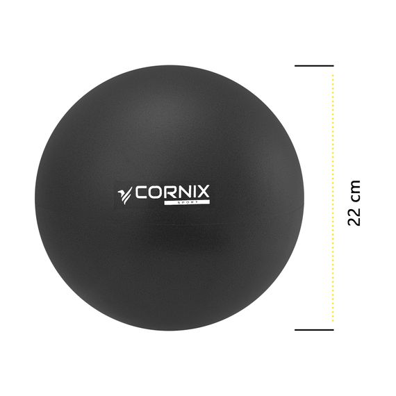 М'яч для пілатесу, йоги, реабілітації Cornix MiniGYMball 22 см XR-0371 Black | Зображення 5