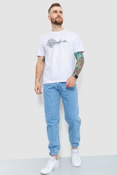 Футболка чоловіча батал, колір білий, 208R019 | Зображення 1