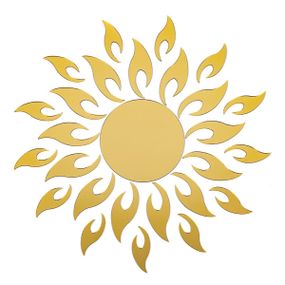 Зеркальный декор акриловый самоклеющийся золото, 27шт (D) SW-00002503