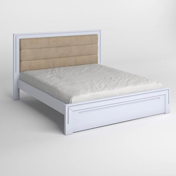 Односпальне дерев'яне ліжко Mebigrand Торонто Т5 Сіро-блакитний (S2010R80B)/Аляска 23 (бежевий) 80х190 см (MBG-10629) | Зображення 1