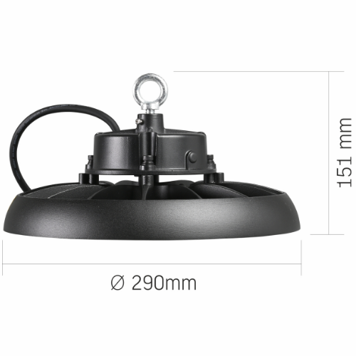 LED Світильник висотний 150W 5000К 27000Lm 220V чорний ХайБей VL-HB01-1505B Videx | Зображення 5