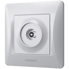 Телевізійна розетка TV VIDEX BINERA VF-BNSK1TVME-SS срібляста