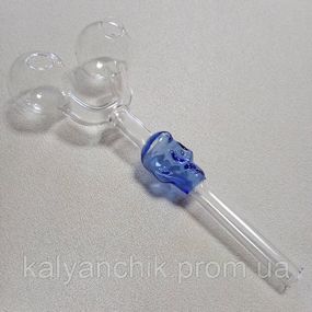 Стеклянная трубка Skull Double Oil Light Blue