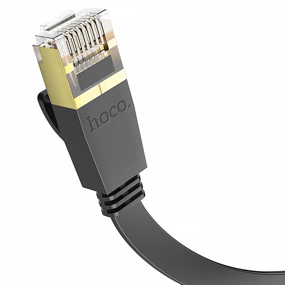Кабель (патч-корд) Hoco US07 General Category 6 Gigabit (3m) Black | Зображення 3