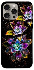 Чохол з картинкою Flowers on black для Apple iPhone 15 Pro Max (6.7")
