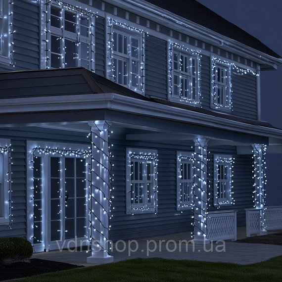 Гірлянда Різдвяна фея вулична 50 (м) 500 LED чорний провід Білий CF500L50MBW | Зображення 3