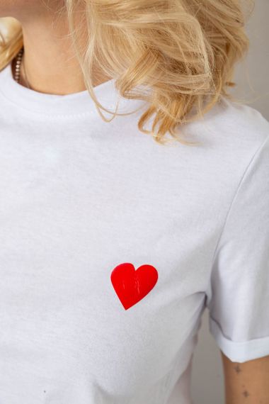 Футболка женская с принтом  -уценка, цвет белый, 238R57482-U-9 | Зображення 4