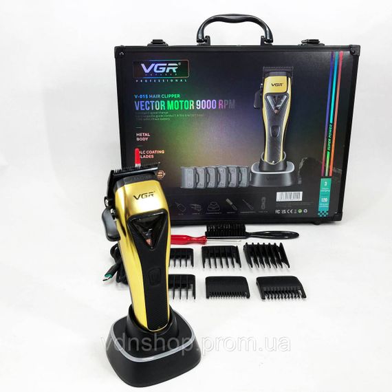 Надійна машинка для стрижки VGR V-015, Машинка для стрижки акумуляторна з насадками NT-15 | Зображення 7