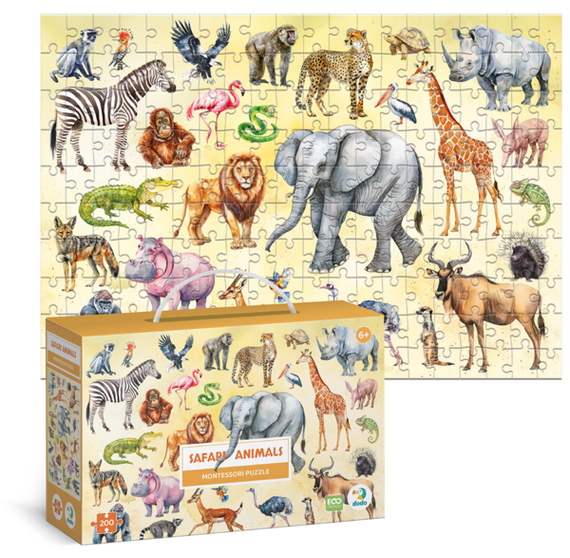 Монтессорі пазл Dodo Тварини Сафарі, 200 елементів (300628) | Зображення 3