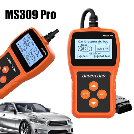 Сканер MS309PRO OBD2, діагностичний інструмент, тестер акумулятора, зчитувач кодів несправностей | Зображення 3