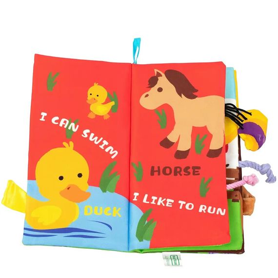 Іграшка-книжка текстильна Хвостики Свійські тварини Baby Team 8725 Різнокольоровий shop (2000990145888) | Зображення 2