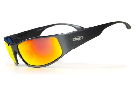 Окуляри захисні Global Vision BAD-ASS-1 GunMetal (G-Tech™ red) дзеркальні червоні в темній металевій оправі | Зображення 7