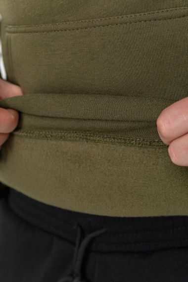 Худі чоловічий на флісі з капюшоном, колір хакі, 214R022 | Зображення 6