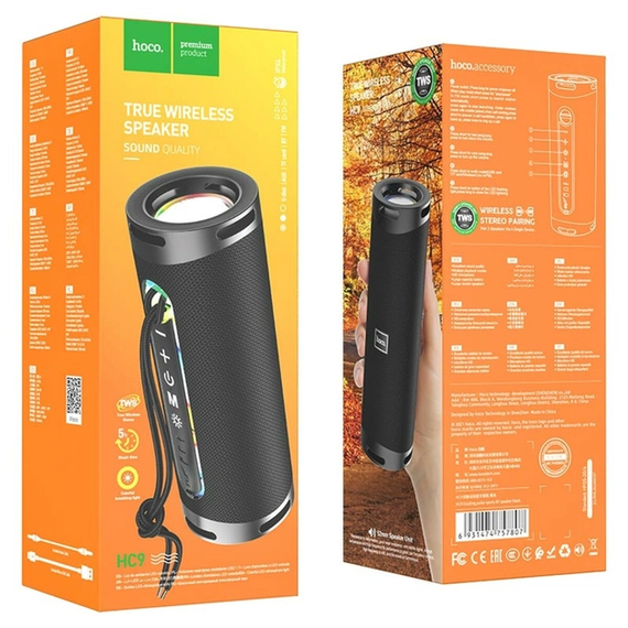 Портативна Bluetooth-колонка Hoco HC9 Dazzling pulse sports BT speaker Black | Зображення 2