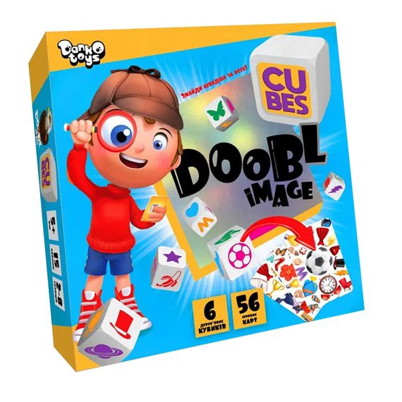Настольная развлекательная игра "Doobl Image Cubes" DBI-04-01U на укр. языке