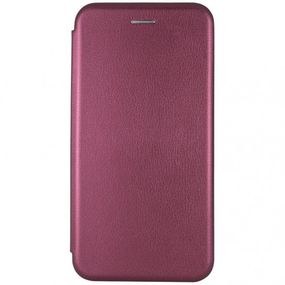 Шкіряний чохол-книжка Classy для Xiaomi Redmi Note 8 / Note 8 2021 Бордовий