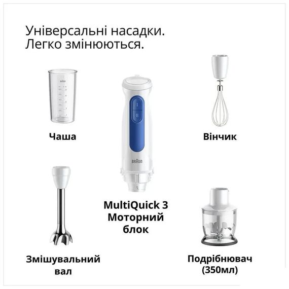 Блендер Braun MQ 30202 M WH | Зображення 3