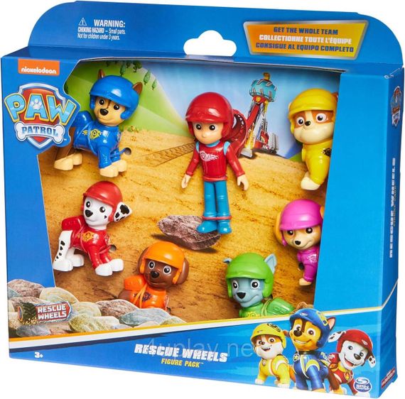 Paw Patrol Rescue Wheels Ігровий набір фігурок Відважна команда серії Мега колеса Щенячий патруль Оригінал | Зображення 1