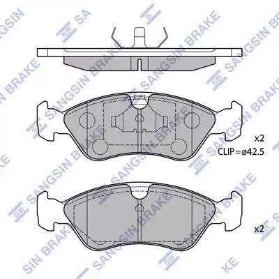 Колодки передні гальмівні Nexia 1.5 16v, Hi-Q (SP1078) (11046952012) | Зображення 3