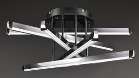 Люстра світлодіодна стельова LED світильник для квартири на стелю лед 27932 Чорний 26х64х64 см.