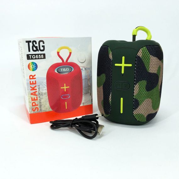 Портативна Bluetooth колонка TG658 8W з RGB підсвічуванням. PX-482 Колір: камуфляж | Зображення 5