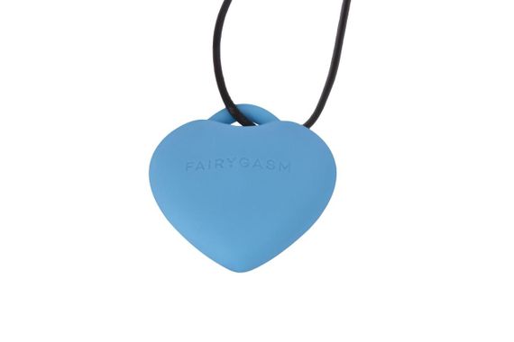 Мини-вибратор «Сердечко» FairyGasm PleasureStone blue, 9 режимов, на шнурке | Зображення 1