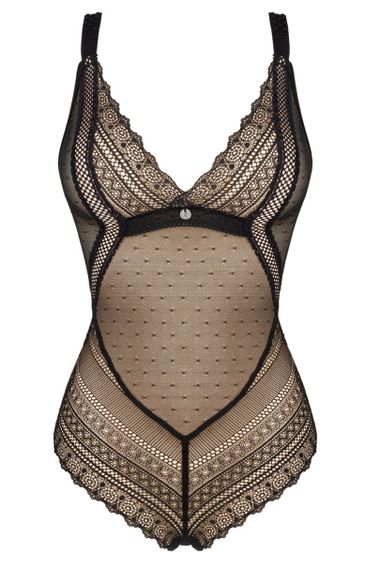 Боди Obsessive Estiqua Черное M/L | Зображення 4