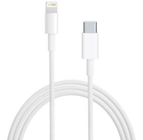 Провод кабель USB-C to Lightning Cable 2 м для телефона компьютера планшета быстрая зарядка Белый