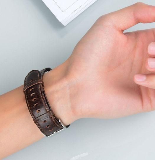 Кожаный ремешок Primo для часов Samsung Gear Sport (SM-R600) - Dark Brown | Зображення 2