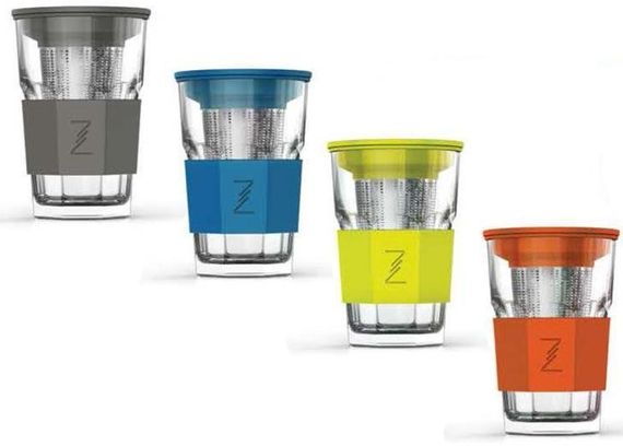 Стакан-заварник ZestGlass Original 415мл з металевим ситом і силіконовим захистом (синій) | Зображення 7