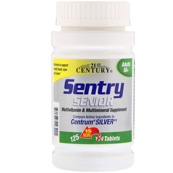 Вітамінно-мінеральний комплекс 21st Century Sentry Senior, Multivitamin & Mineral Supplement, Adults 50+ 100 Tabs