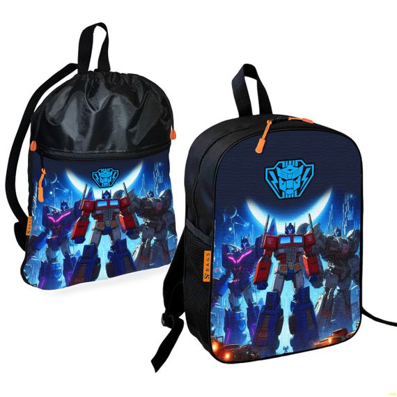 Шкільний рюкзак дитячий Трансформери + Сумка для взуття спортивної форми рюкзак-мішок хлопчикові (01850)
