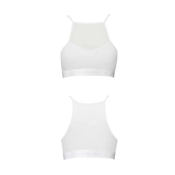 Спортивний топ з прозорою вставкою Passion PS006 TOP XL, white | Зображення 3