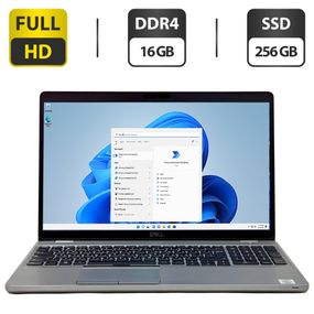 Ноутбук Dell Latitude 5510 / 15.6" (1920x1080) IPS / Intel Core i5-10310U (4 (8) ядра по 1.7 - 4.4 GHz) / 16 GB DDR4 / 256 GB SSD / Intel UHD Graphics 620 / WebCam / Windows 11 Pro б/у