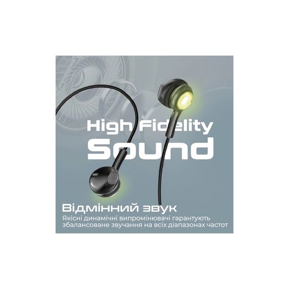 Навушники Promate LumiBuds-C Black (lumibuds-c.black) | Зображення 2