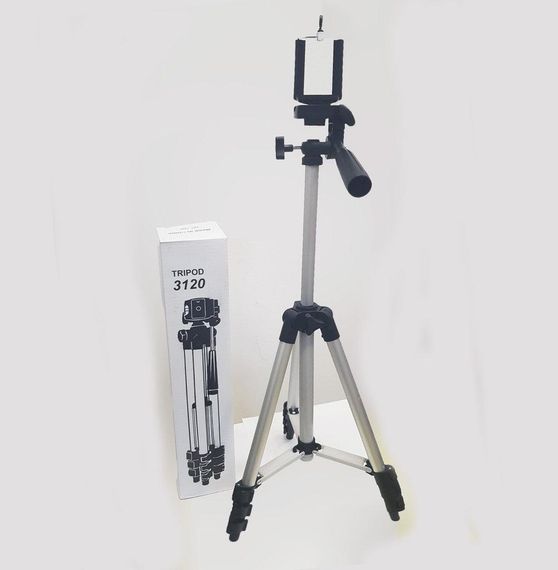 Штатив для фотоаппарата трипод 3120A + чехол Чёрный | Зображення 5