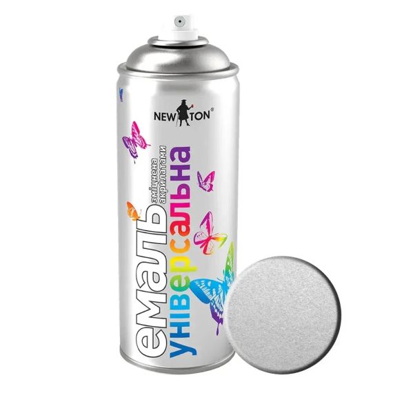 Емаль аерозольна NEW TON Універсальна, сріблястий (RAL 9006), 400 мл | Зображення 3