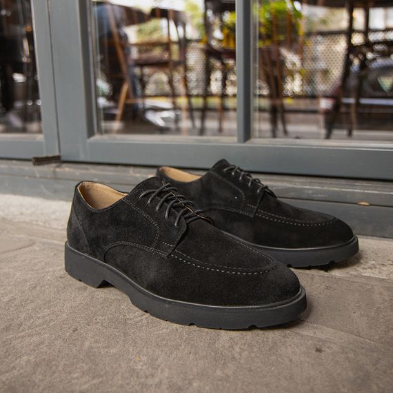 Чоловічі замшеві туфлі на товстій підошві 40 розмір | Зображення 4