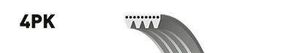 Ремінь поліклін. 4PK813 (вир-во Gates) GATES 4PK813 на SUZUKI SX4 седан (GY)