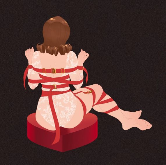 Фіксатор бондаж з бантом для верхньої частини тіла UPKO Bowknot, червоний Sex Aura | Зображення 5
