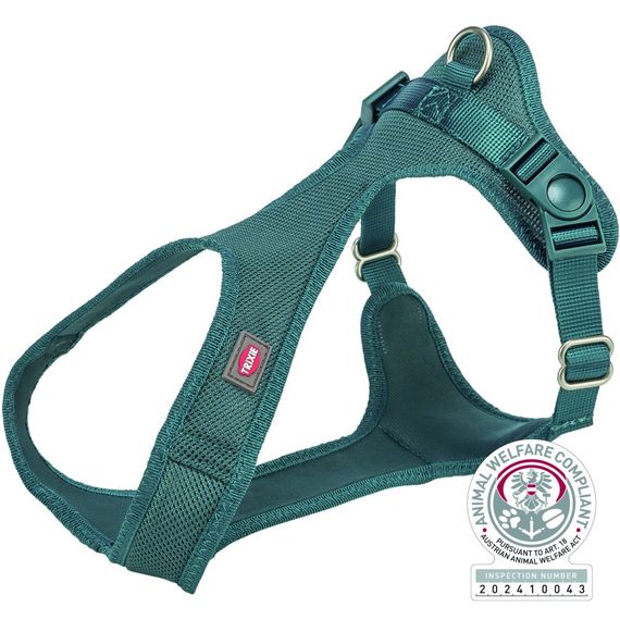 Шлея Trixie Comfort для собак м яка XXS–XS 25–35 см 15 мм синьо-зелена | Зображення 1