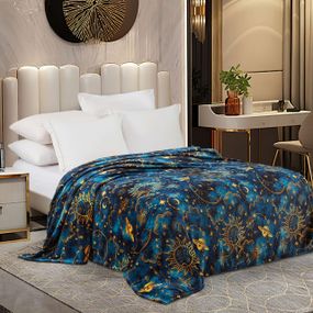 Плед фліс Зоряна ніч 150x200 см Love You