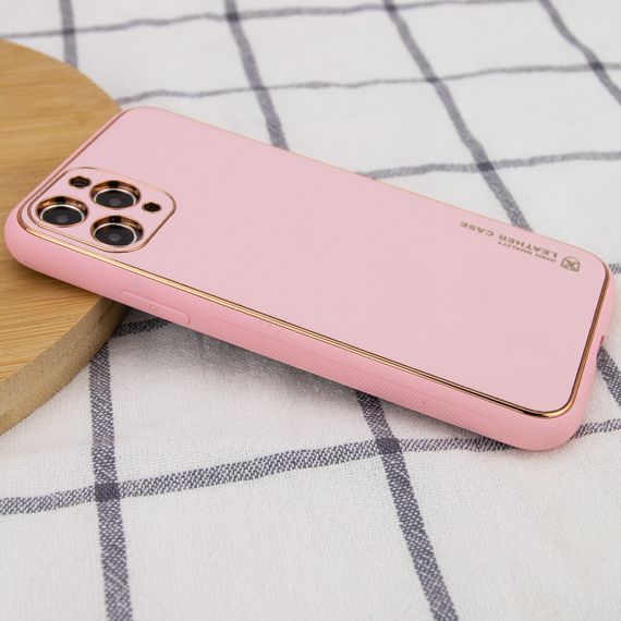 Шкіряний чохол Xshield для Apple iPhone 12 Pro (6.1") Рожевий / Pink | Зображення 1