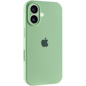 Чехол Silicone Case Full Camera Protective (AA) для Apple iPhone 16 (6.1") Зеленый / Pistachio